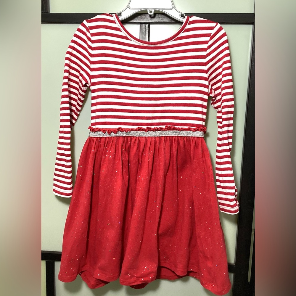 Lightning bug red shiny dress. Size 4